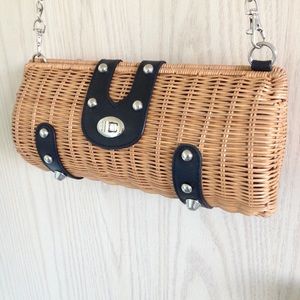 Japanese Fashion Woven Wicker Handbag